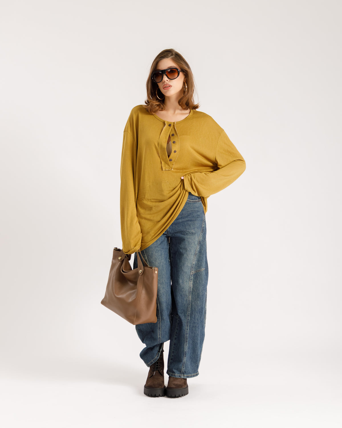 Maglia serafino long sleeve - W56545