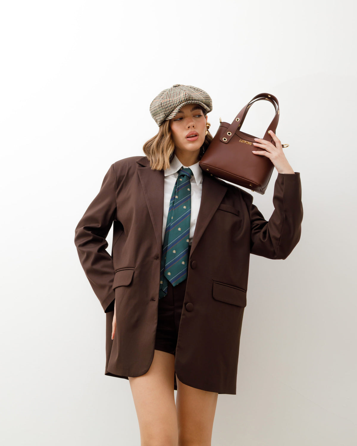 Borsa in pelle Maya MARRONE - LOVING BAGS
