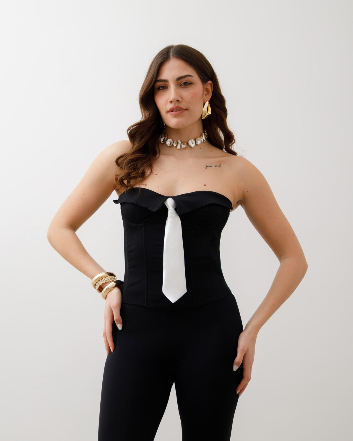 Corsetto con cravatta - ST13207 sclnT