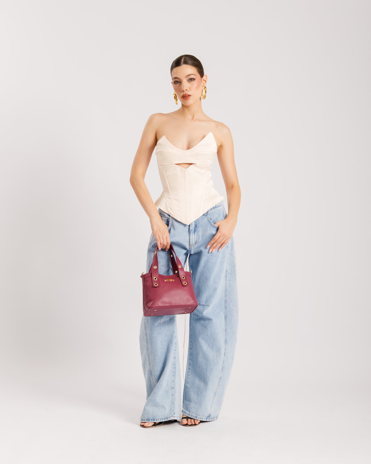 Corsetto satin strutturato - ST13716