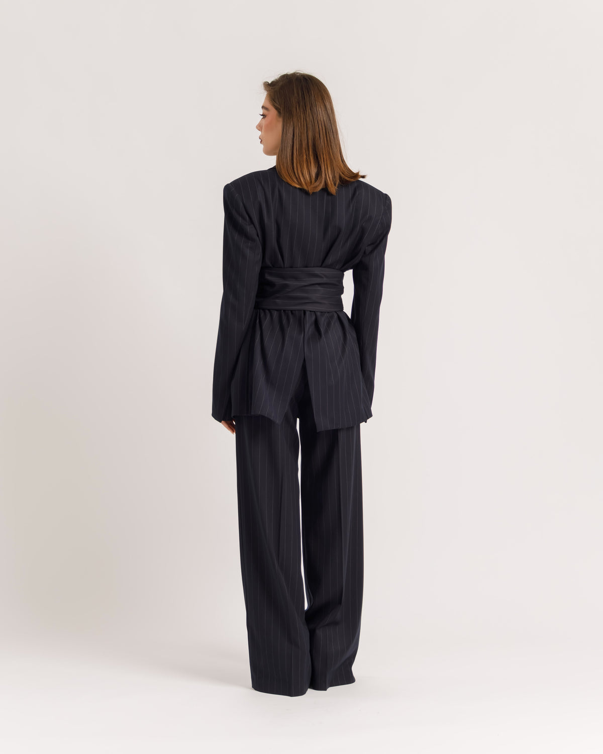 Blazer sartoriale gessato Blu - 0016