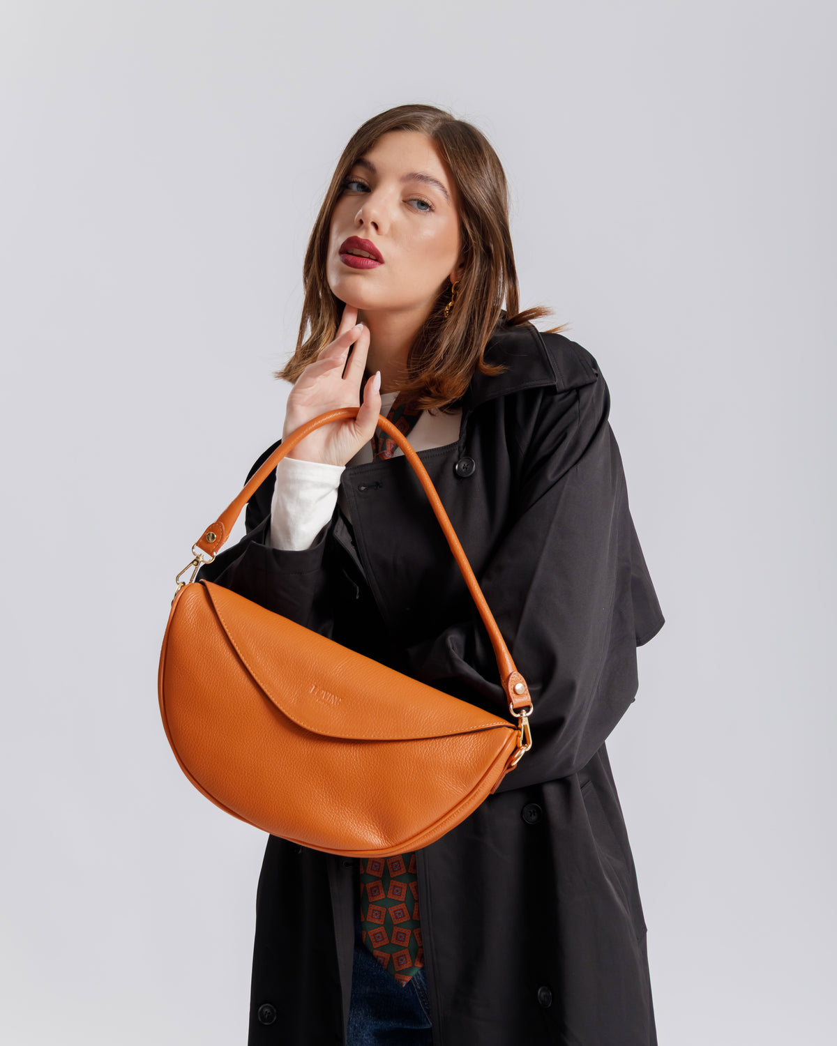 Borsa in pelle BRENDA Cognac - LOVING BAGS