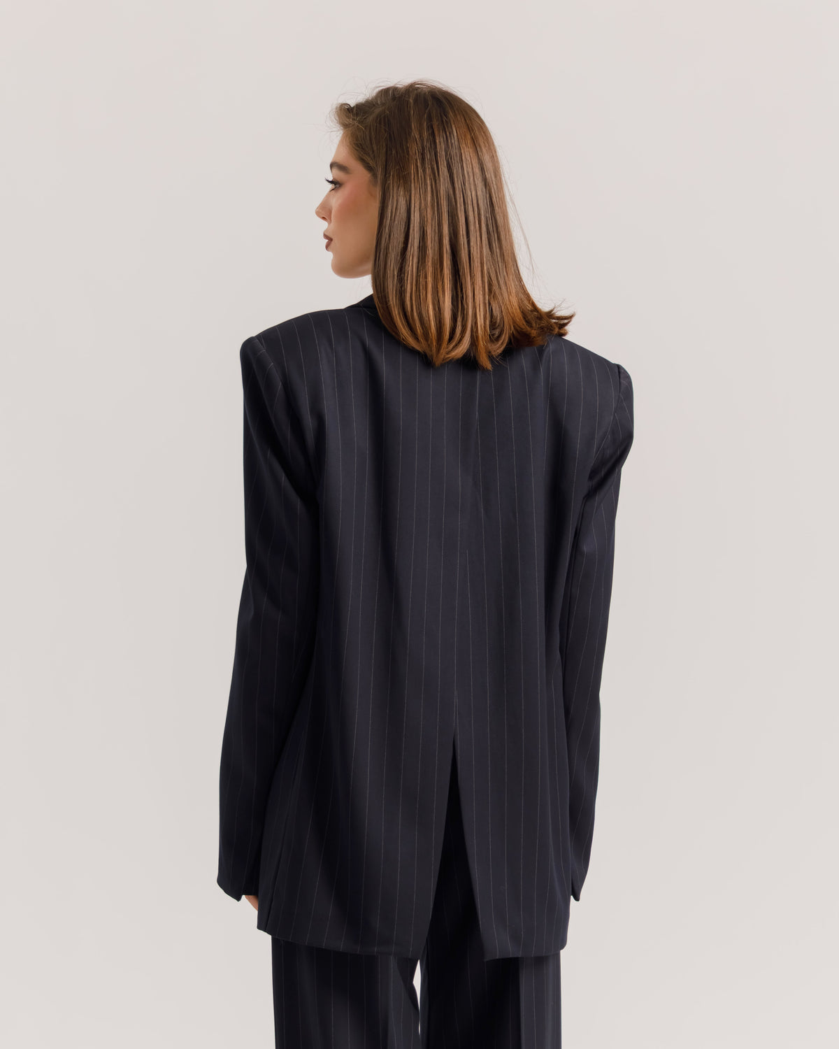 Blazer sartoriale gessato Blu - 0016