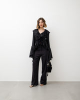 Pantaloni classy NERO - M756 slc