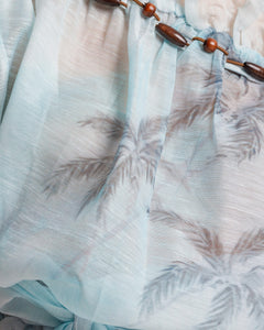 Abito in lino e cotone scollo bardot  - 10663