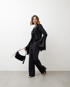 Pantaloni classy NERO - M756 slc