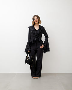 Pantaloni classy NERO - M756 slc