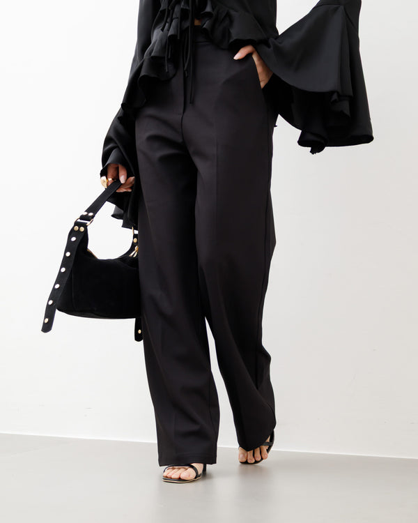 Pantaloni classy NERO - M756 slc