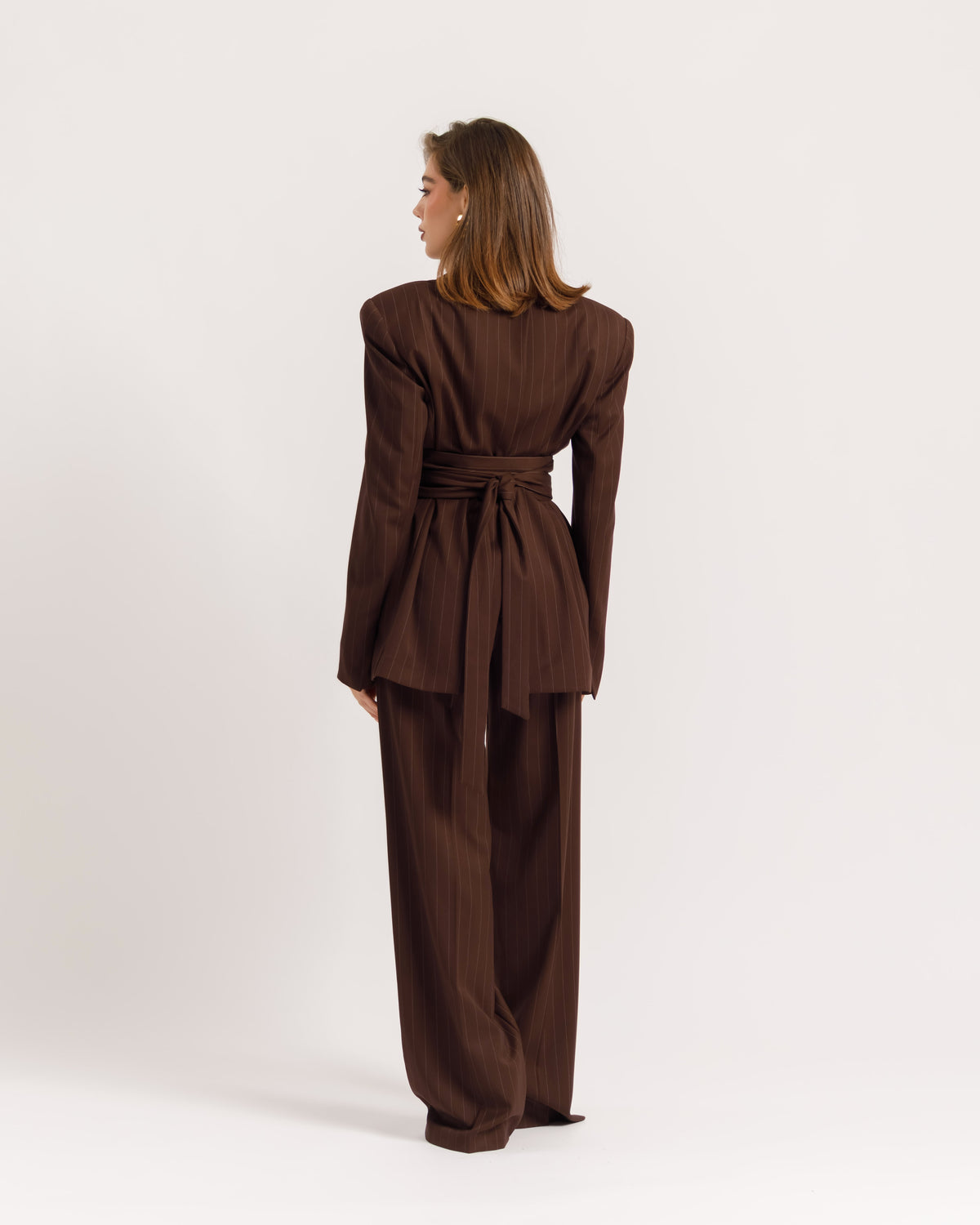 Blazer sartoriale gessato MORO - 0016