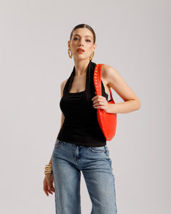Top in cotone scollo halter - H15125