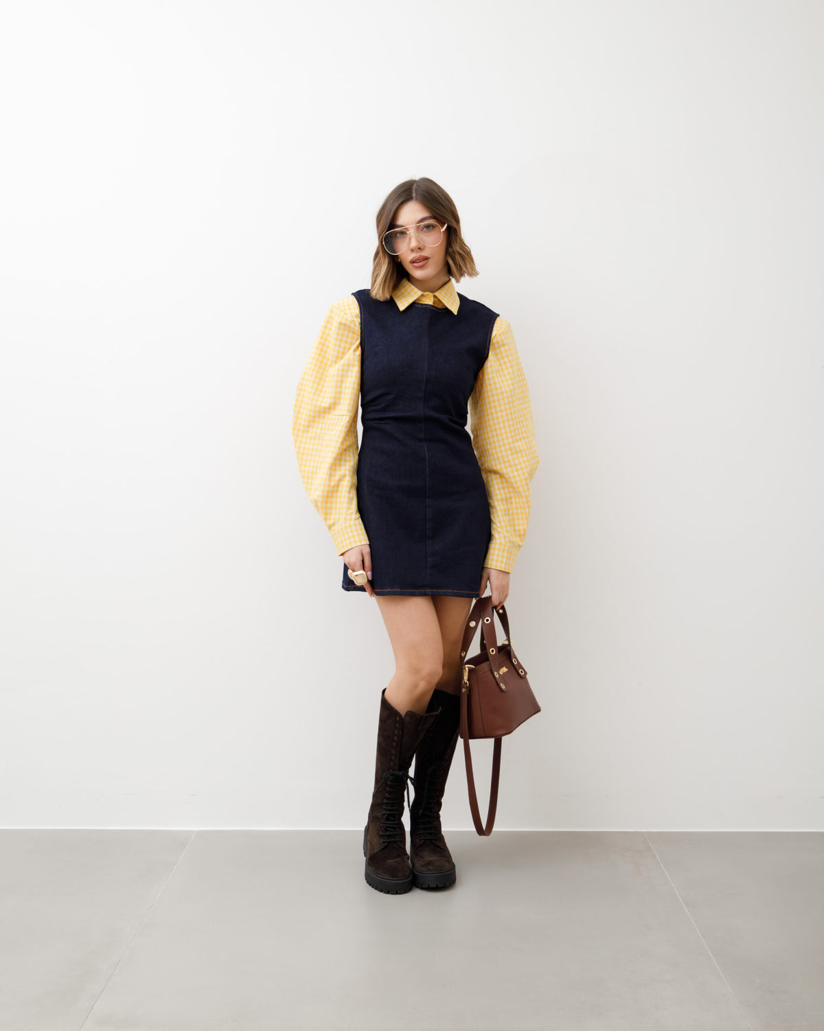 Abito corto in denim -  K915 slc