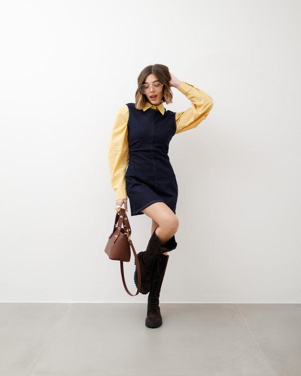 Abito corto in denim -  K915 slc