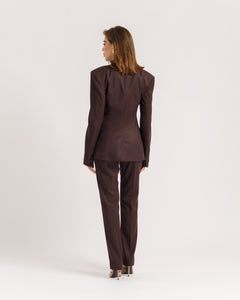 Blazer sartoriale doppiopetto MORO - 0012