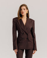 Blazer sartoriale doppiopetto MORO - 0012