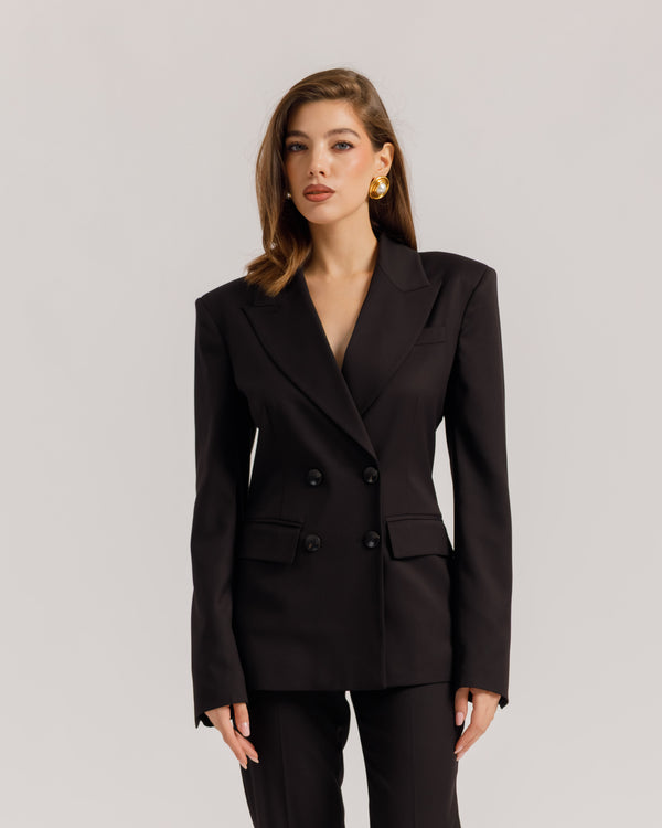 Blazer sartoriale doppiopetto NERA - 0012