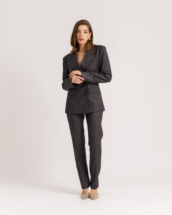 Blazer sartoriale doppiopetto GRIGIA - 0012