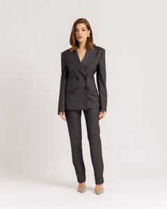 Blazer sartoriale doppiopetto GRIGIA - 0012