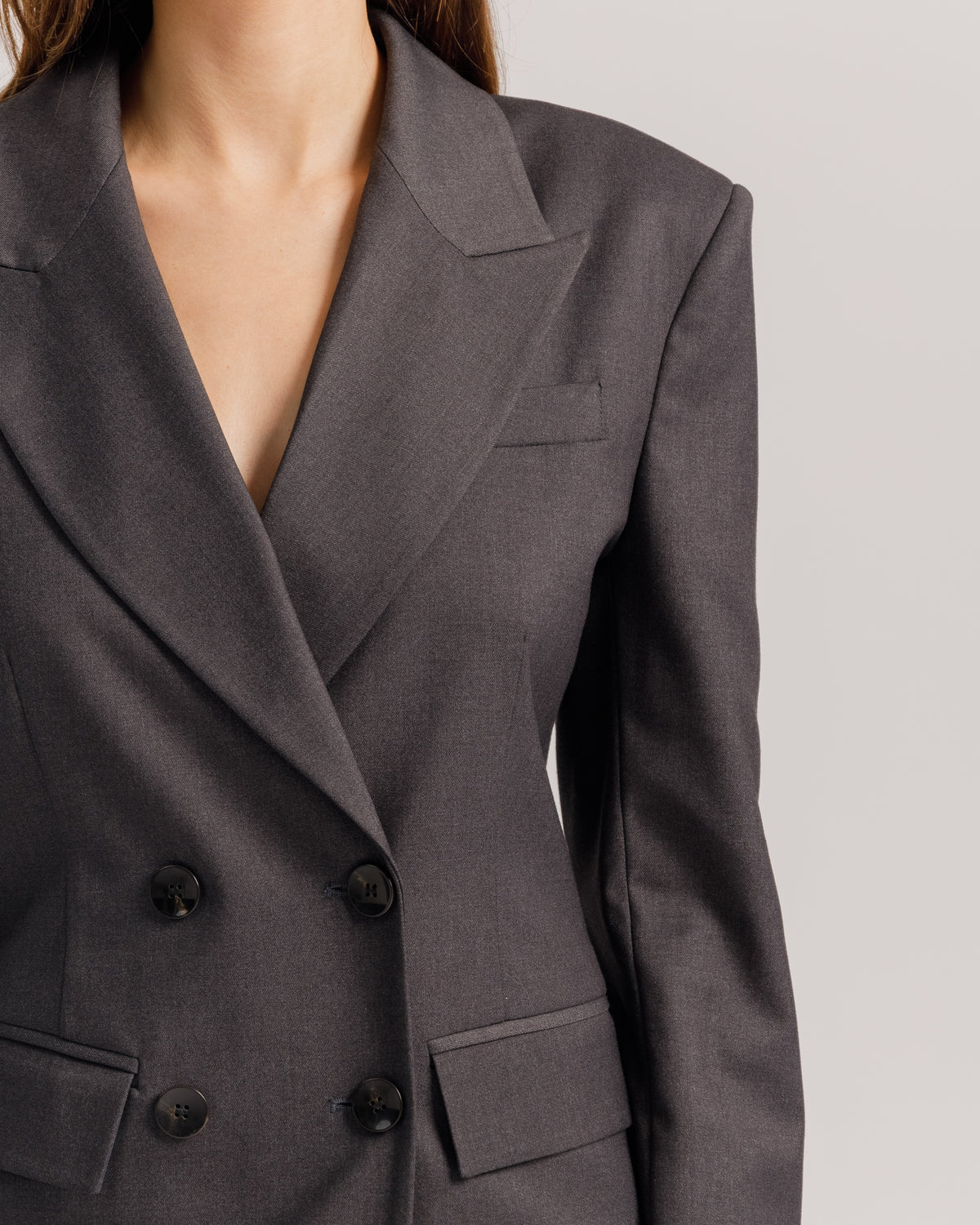 Blazer sartoriale doppiopetto GRIGIA - 0012