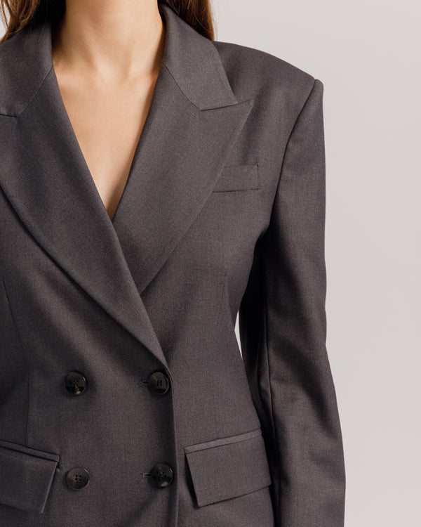 Blazer sartoriale doppiopetto GRIGIA - 0012
