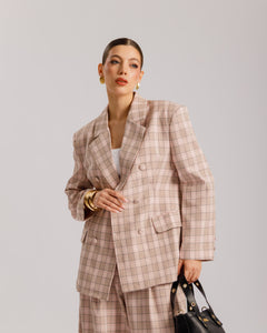 Tailleur a quadretti ROSA - ECL13652