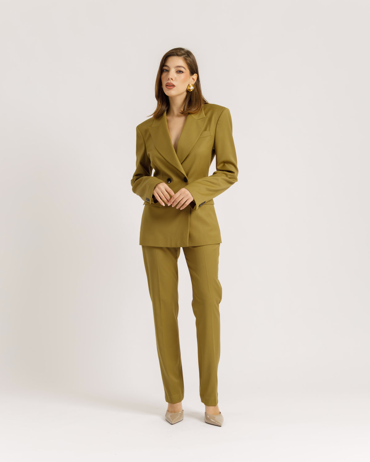 Blazer sartoriale doppiopetto VERDE - 0012