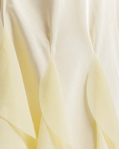 Abito satin con rouches GIALLO - PF339 slc