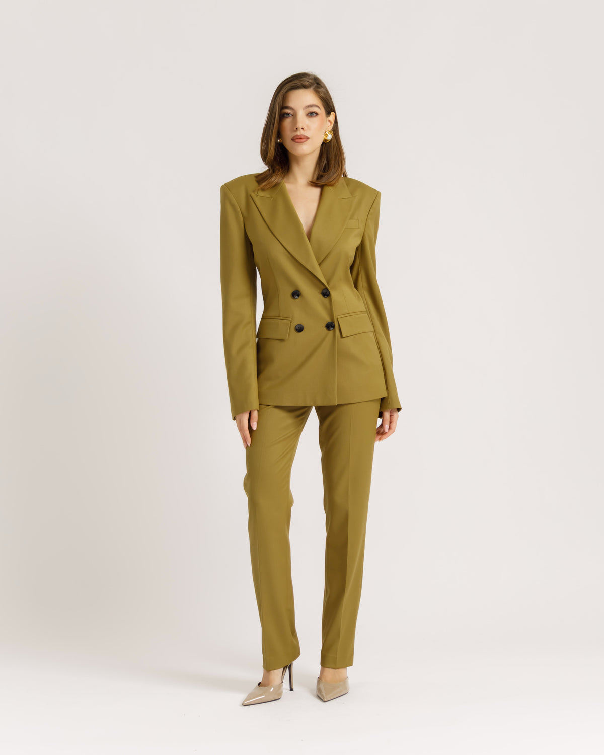 Blazer sartoriale doppiopetto VERDE - 0012