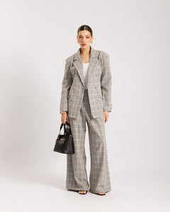 Tailleur a quadretti GRIGIO - ECL13652