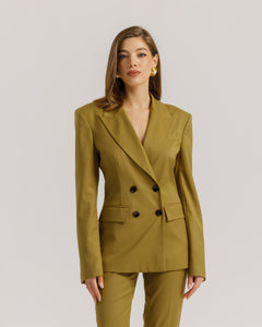 Blazer sartoriale doppiopetto VERDE - 0012