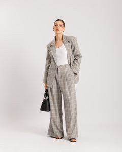 Tailleur a quadretti GRIGIO - ECL13652