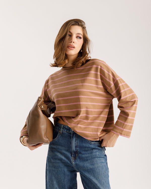Maglia long sleeve a righe - 3225