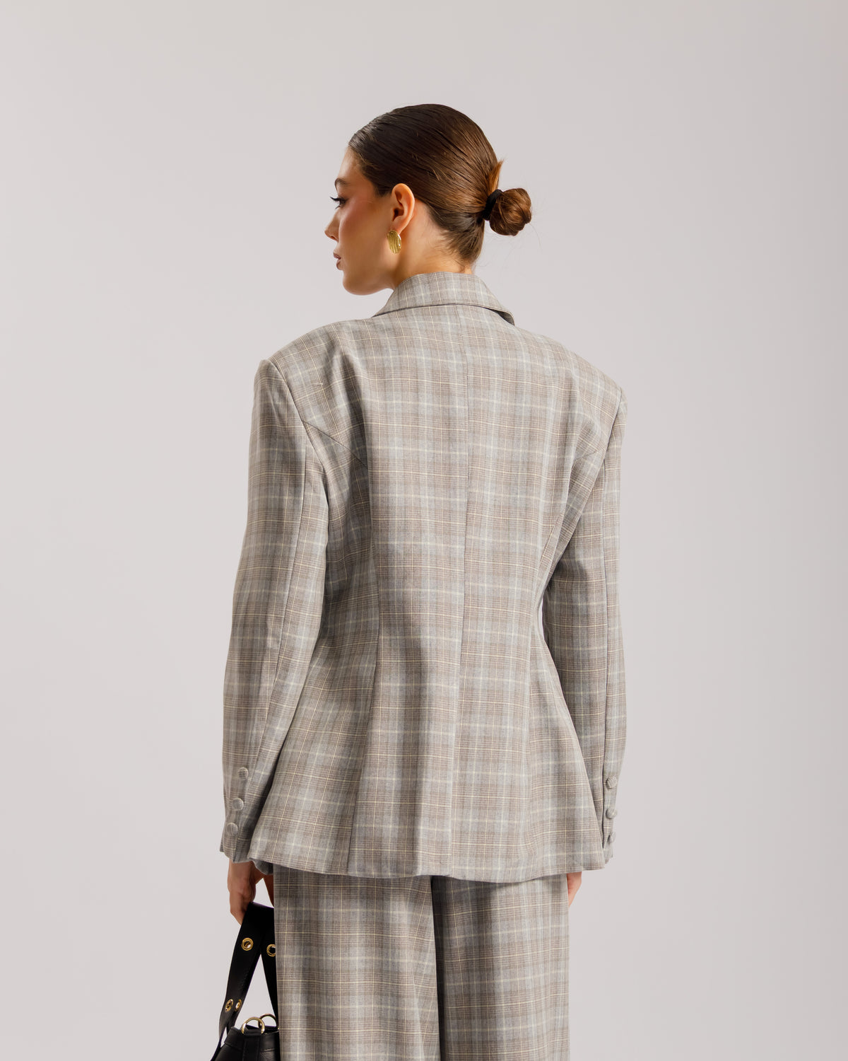 Tailleur a quadretti GRIGIO - ECL13652