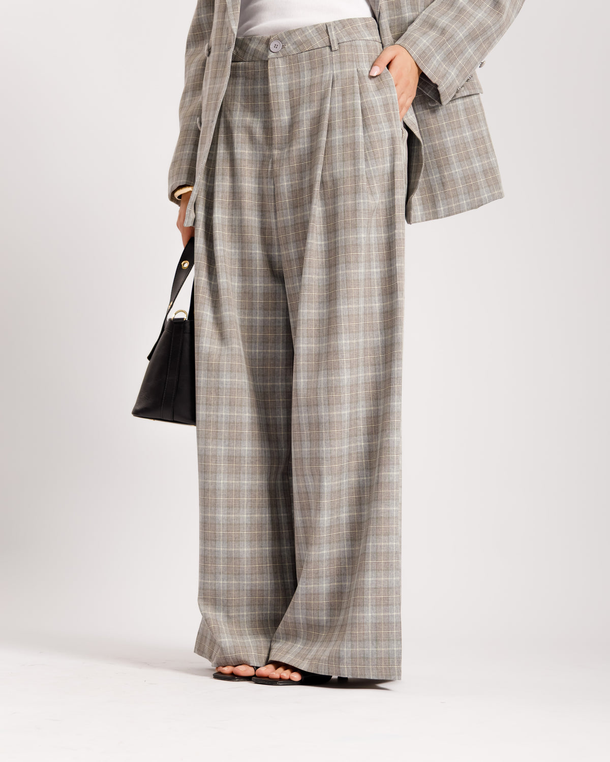 Tailleur a quadretti GRIGIO - ECL13652