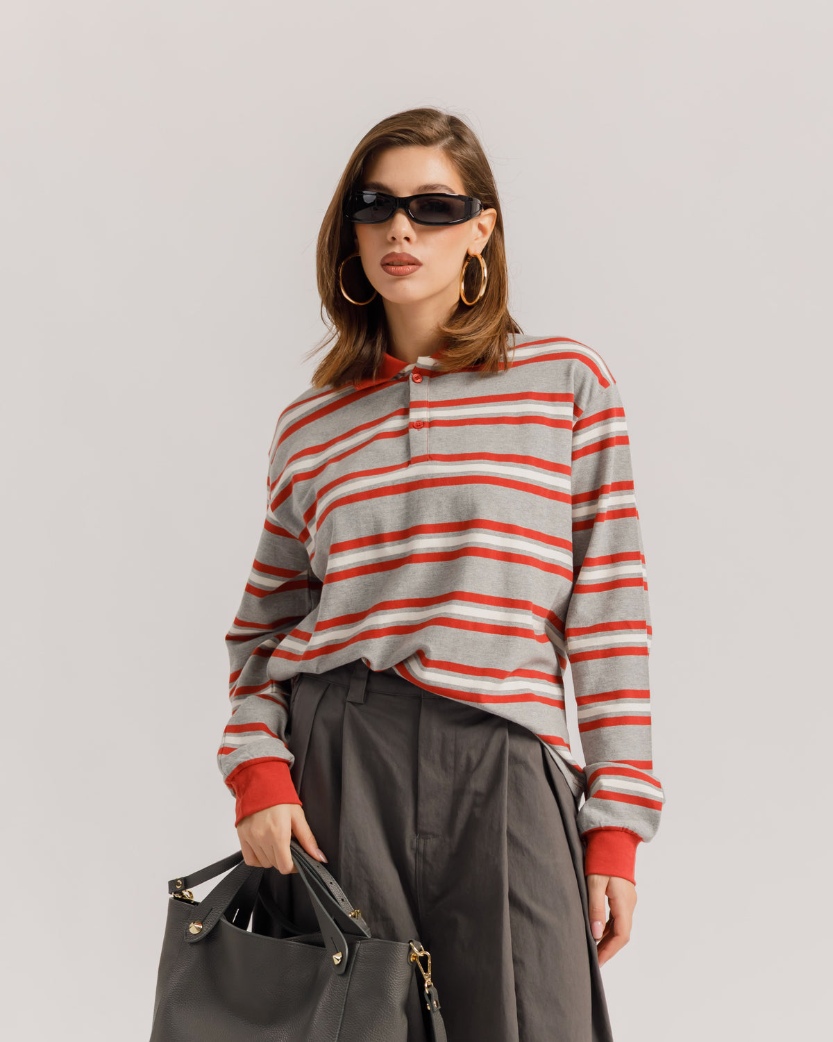Maglia polo riga rossa - 5548