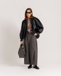 Bomber volume finta pelle NERO - CV2237