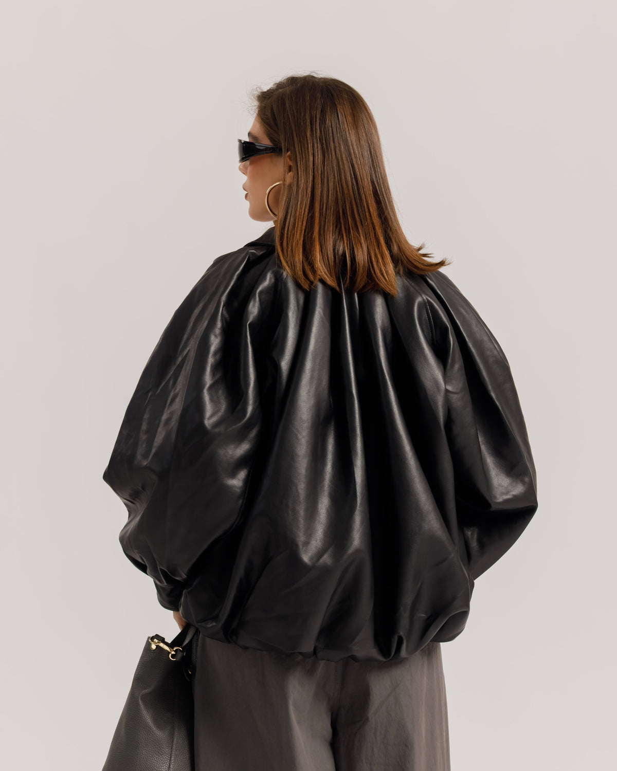 Bomber volume finta pelle NERO - CV2237