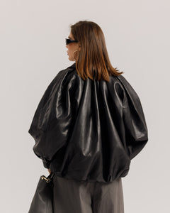 Bomber volume finta pelle NERO - CV2237