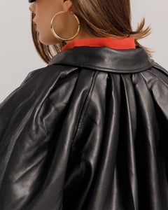 Bomber volume finta pelle NERO - CV2237