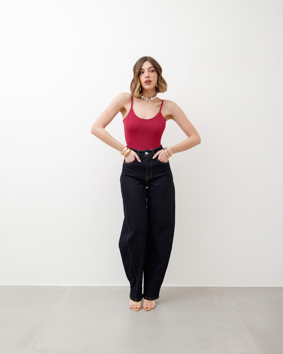 Body in lycra spalline sottili ALTHÉA - C129 slcm