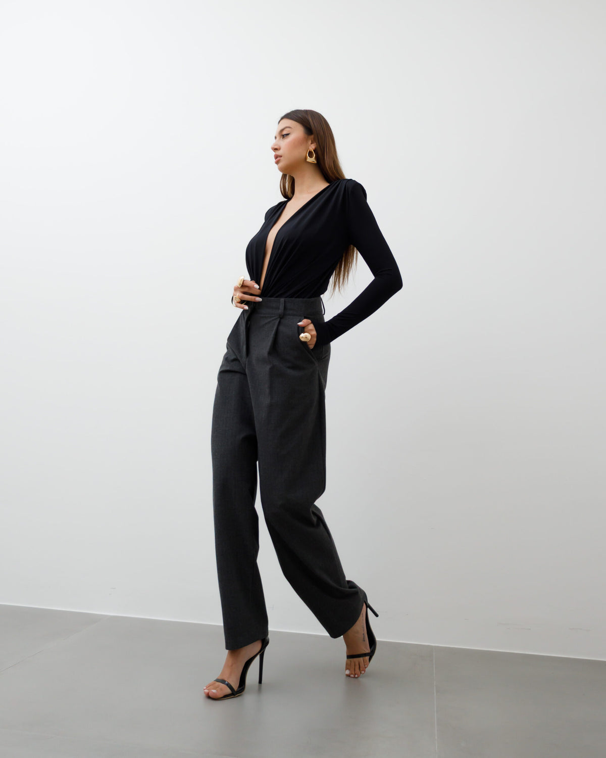 Body in lycra con spallina e scollo ALTHÉA - C164