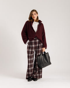 Pantaloni ampi a quadri - 9103