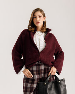 Maglione in lana con zip - AL3903