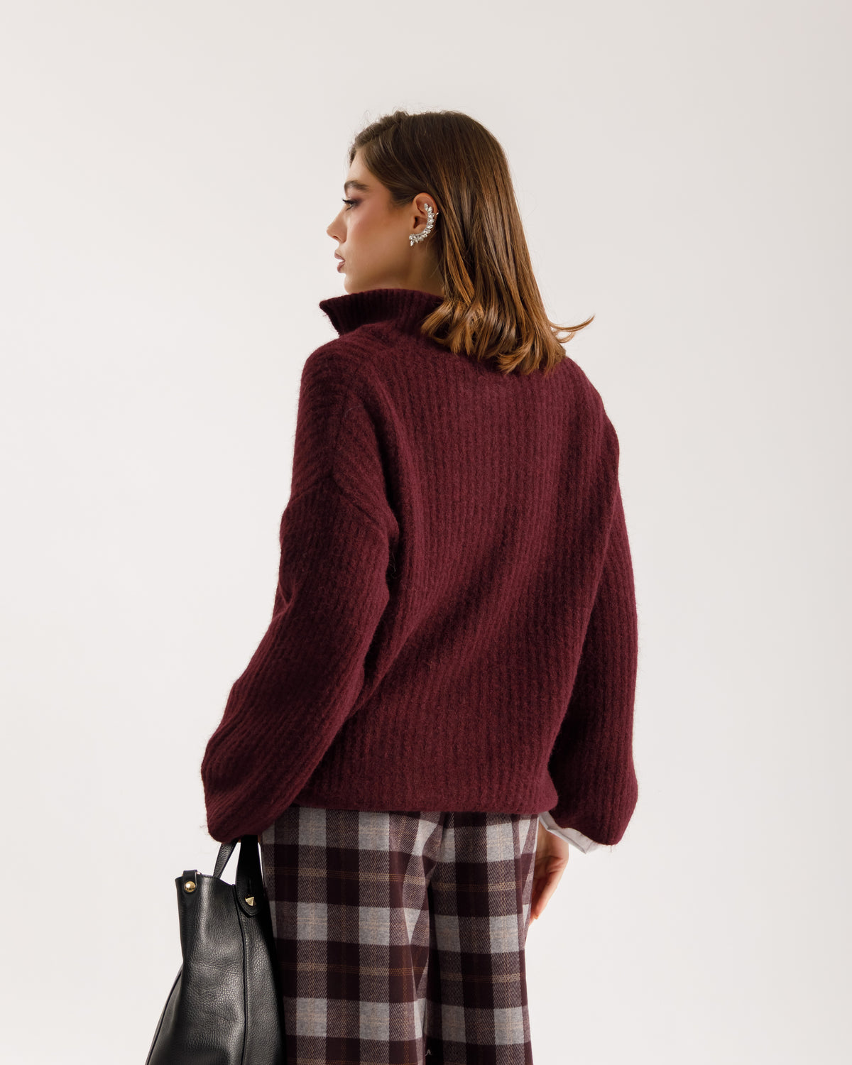 Maglione in lana con zip - AL3903