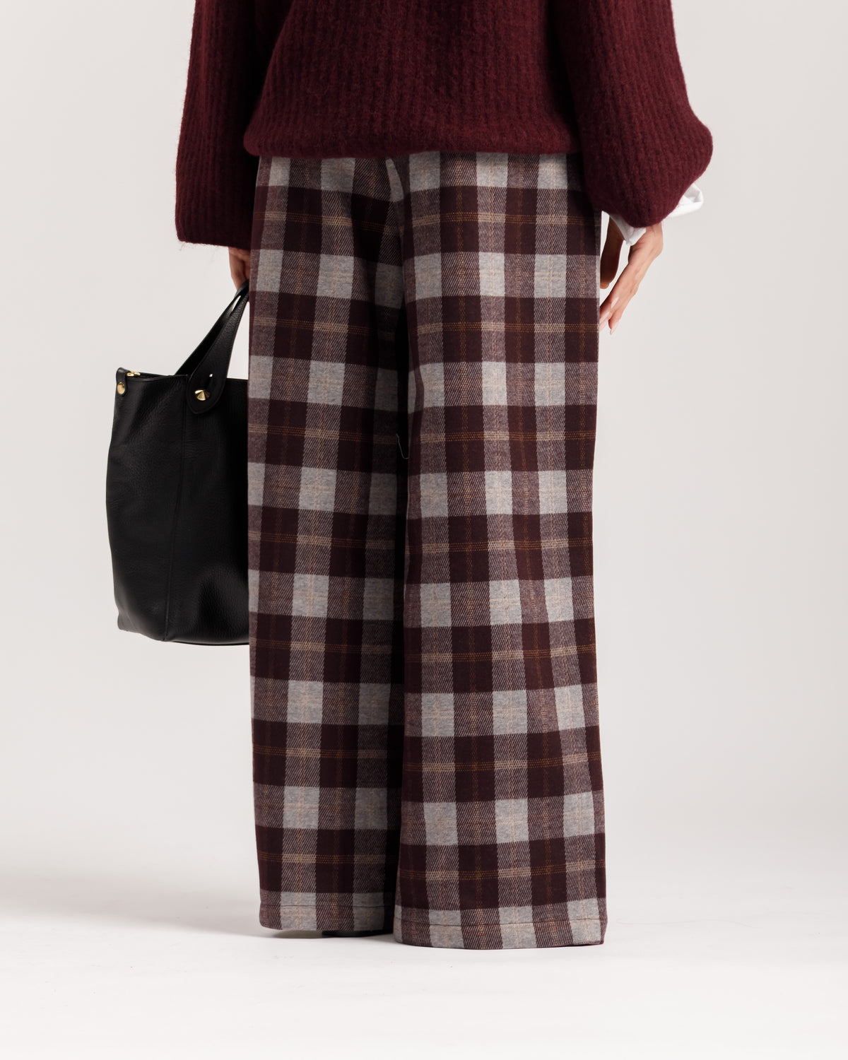Pantaloni ampi a quadri - 9103