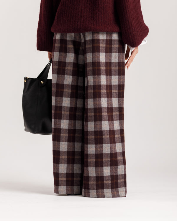Pantaloni ampi a quadri - 9103