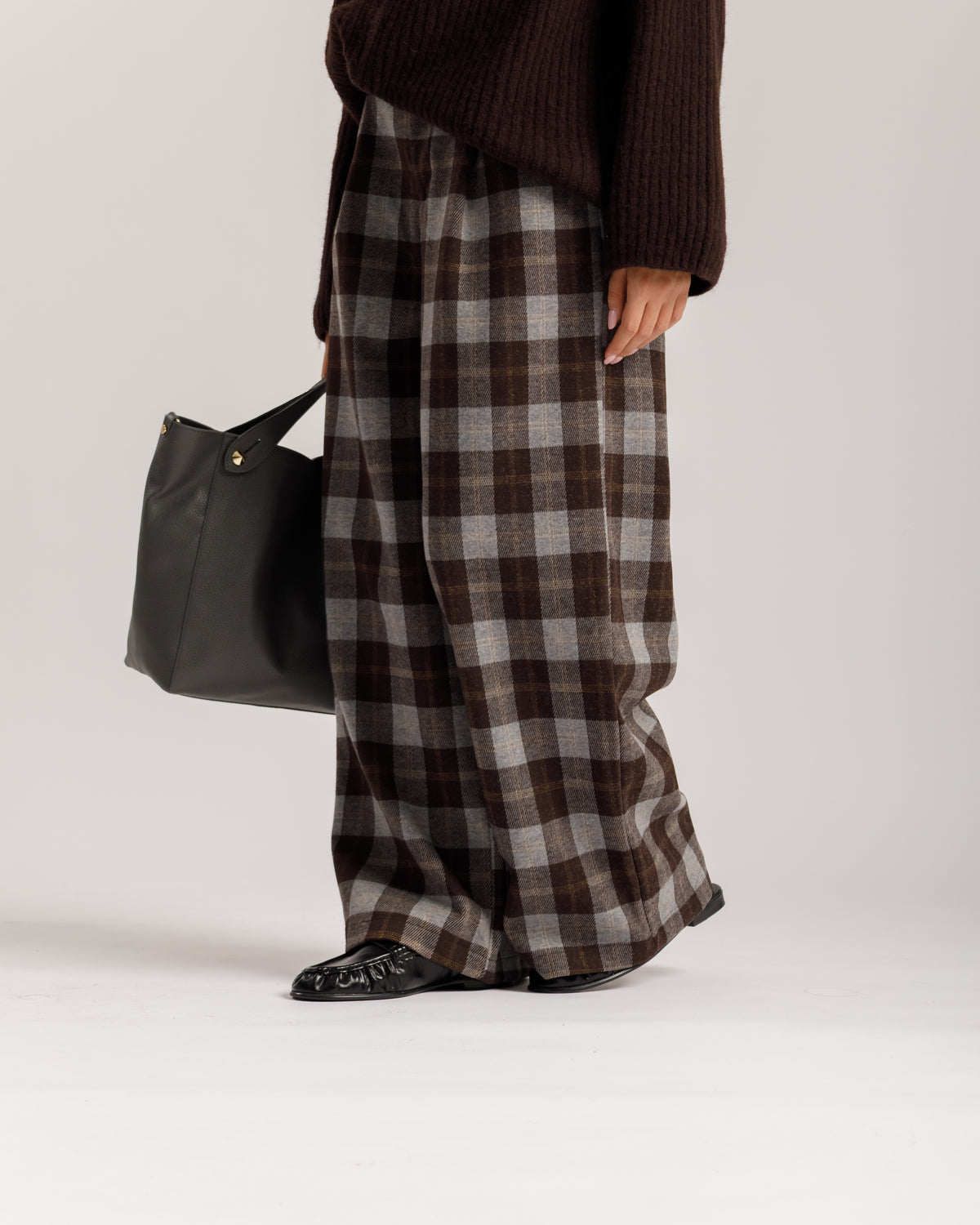Pantaloni ampi a quadri - 9103