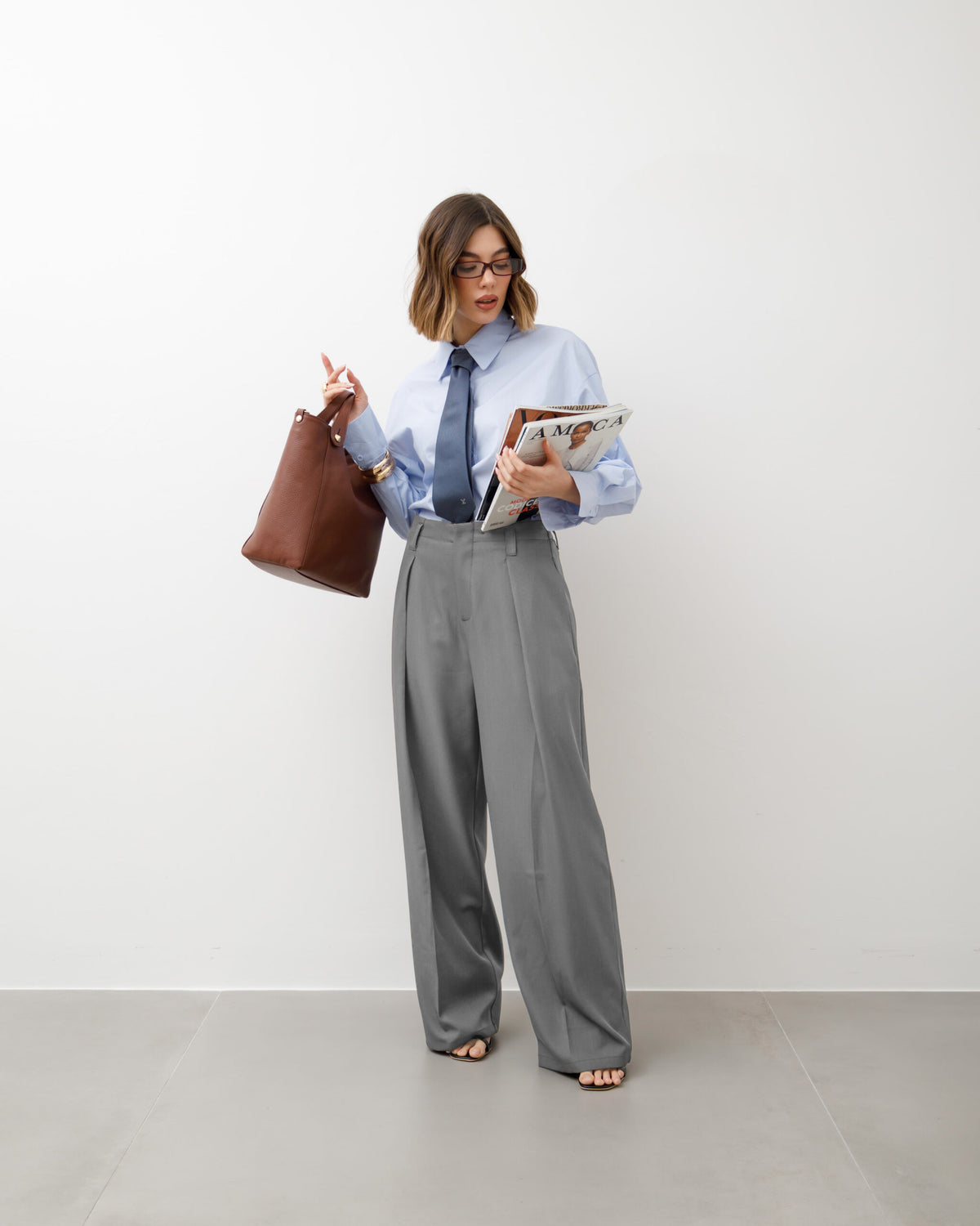 Pantaloni con pinces ed elastico  - M759 SLC