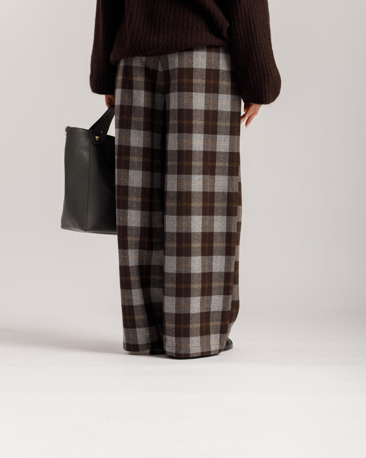 Pantaloni ampi a quadri - 9103