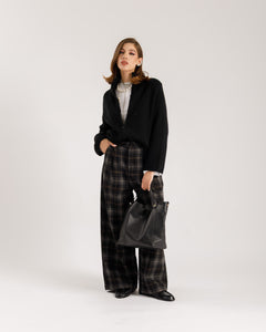 Pantaloni ampi a quadri - 9103