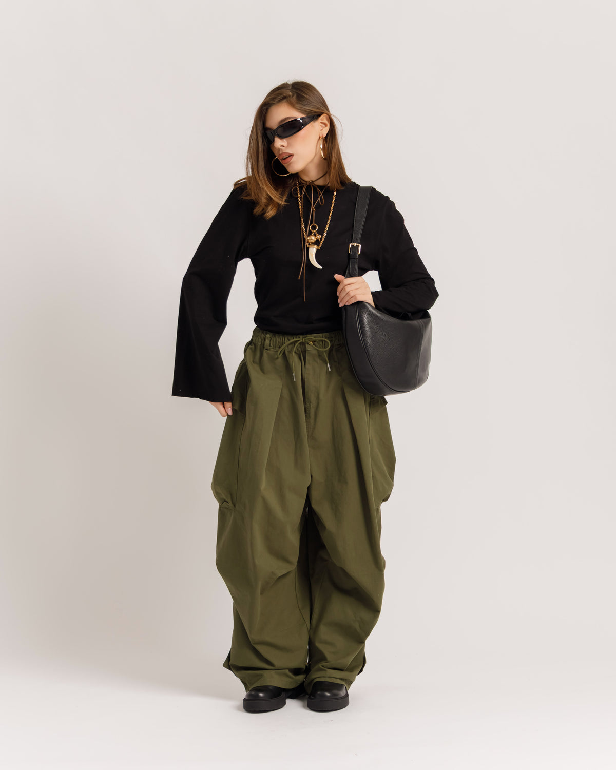 Pantaloni baggy riprese - P16921